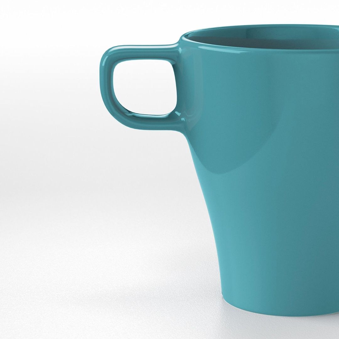 Krujka IKEA Fargrık 003.721.23, firuzəyi, keramika, 250 ml — Mallar, Bakı (2)
