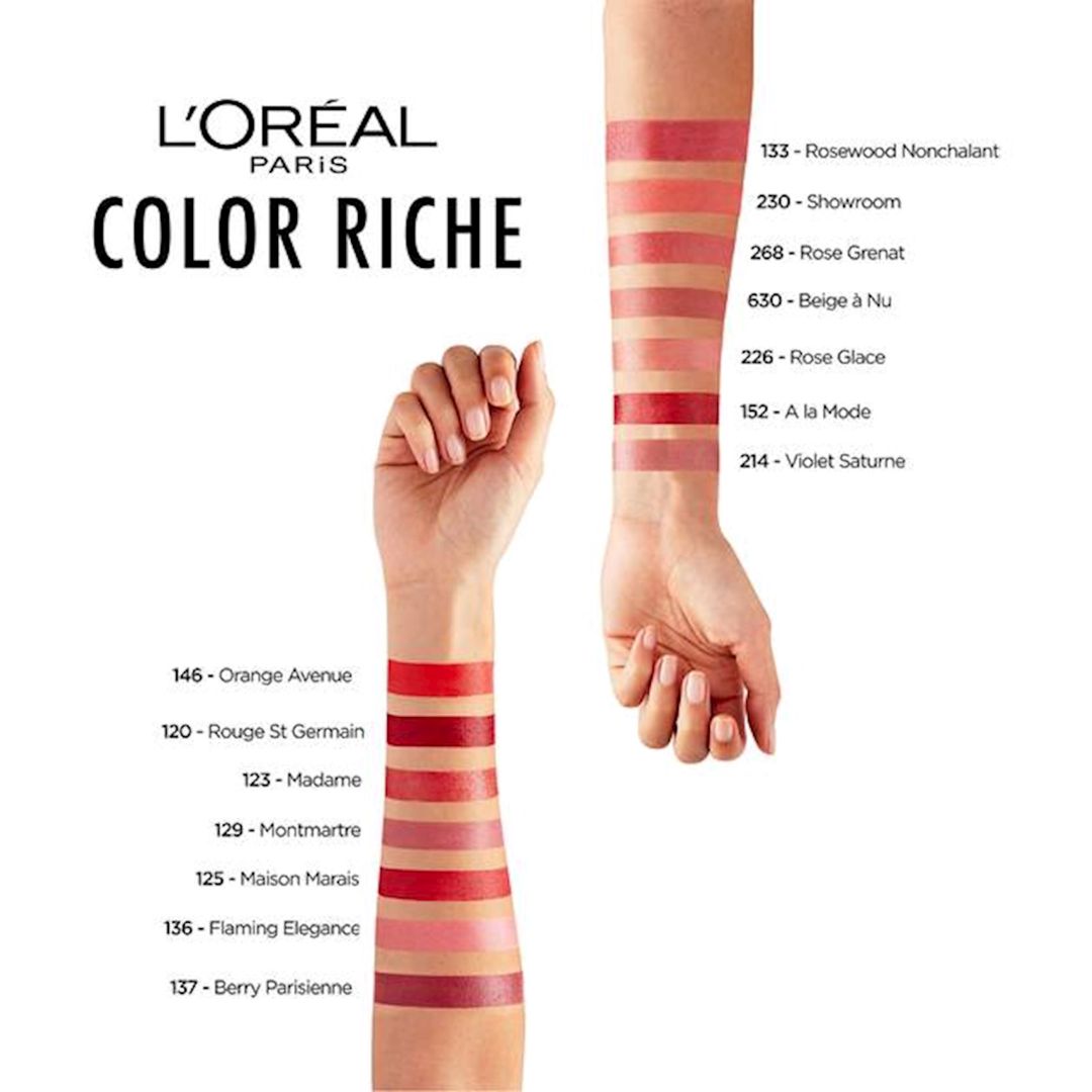 Dodaq boyası L'Oréal Paris Color Riche Shine 110 Made in Paris 28 q — Mallar, Bakı (3)