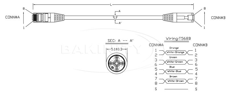 Lan kabel Hyperline U/utp Cat5 2m gray — Smartfon üçün kabelləri və keçidçilər, Bakı (2)