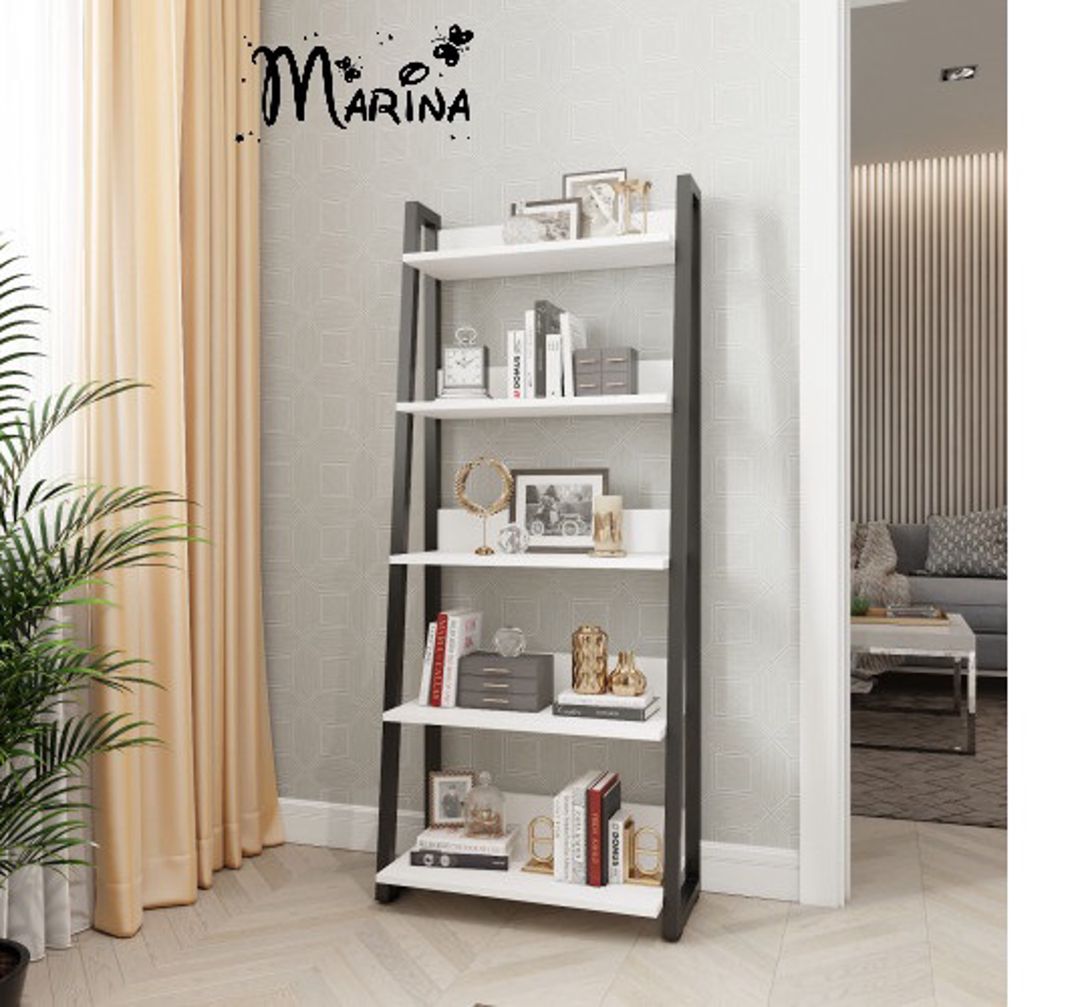 Stellaj Letta 3563_M25StelUrbWhbl, LDSP/metal, 157x37x66 sm, ağ/qara — Mallar, Bakı (3)