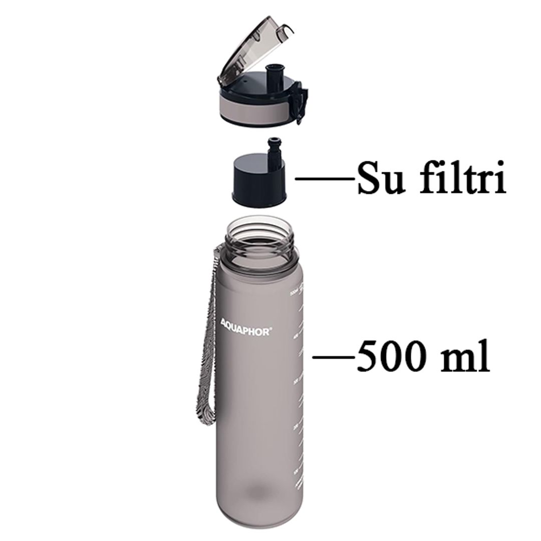 İdman su qabı Akvafor, gümüşü, 500 ml — Mallar, Bakı