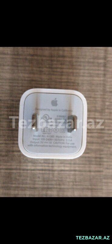 apple iphone X qutusundan cixan orijinal qulaqliq və adapter — Smartfon aksesuarları, Bakı (3)