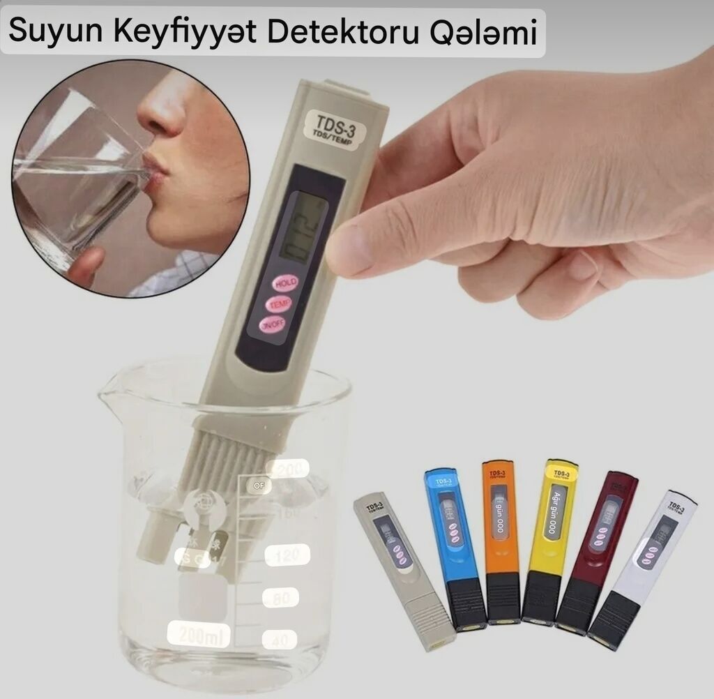 TDS-3 Suyun Keyfiyyət Detektoru Qələmi - Tətbiq: İçməli su — Ölçü alətləri, Bakı
