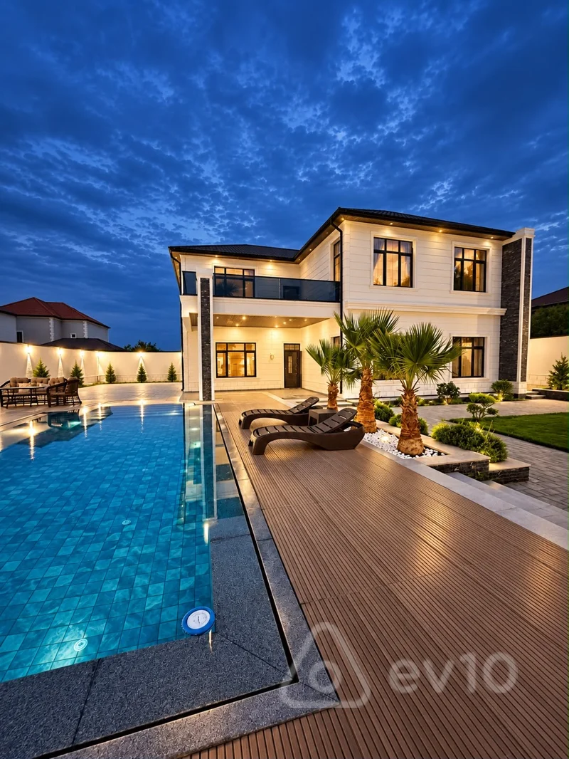 10 otaqlı həyət evi, 400 m², Mərdəkan Buzovna şossesi — Ev, villa, Bakı (4)