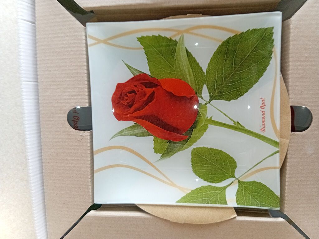 Boşqablar, 6 ədədli dəst, Şüşə — Süfrə qabı, Bakı (2)