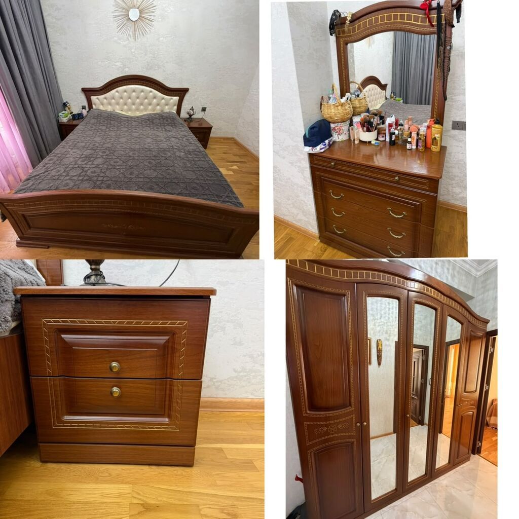 Belarusiya yataq otağı dəsti satılır 1200azn. Əla vəziyyətdədir — Yataq otağı mobilya dəstləri, Bakı