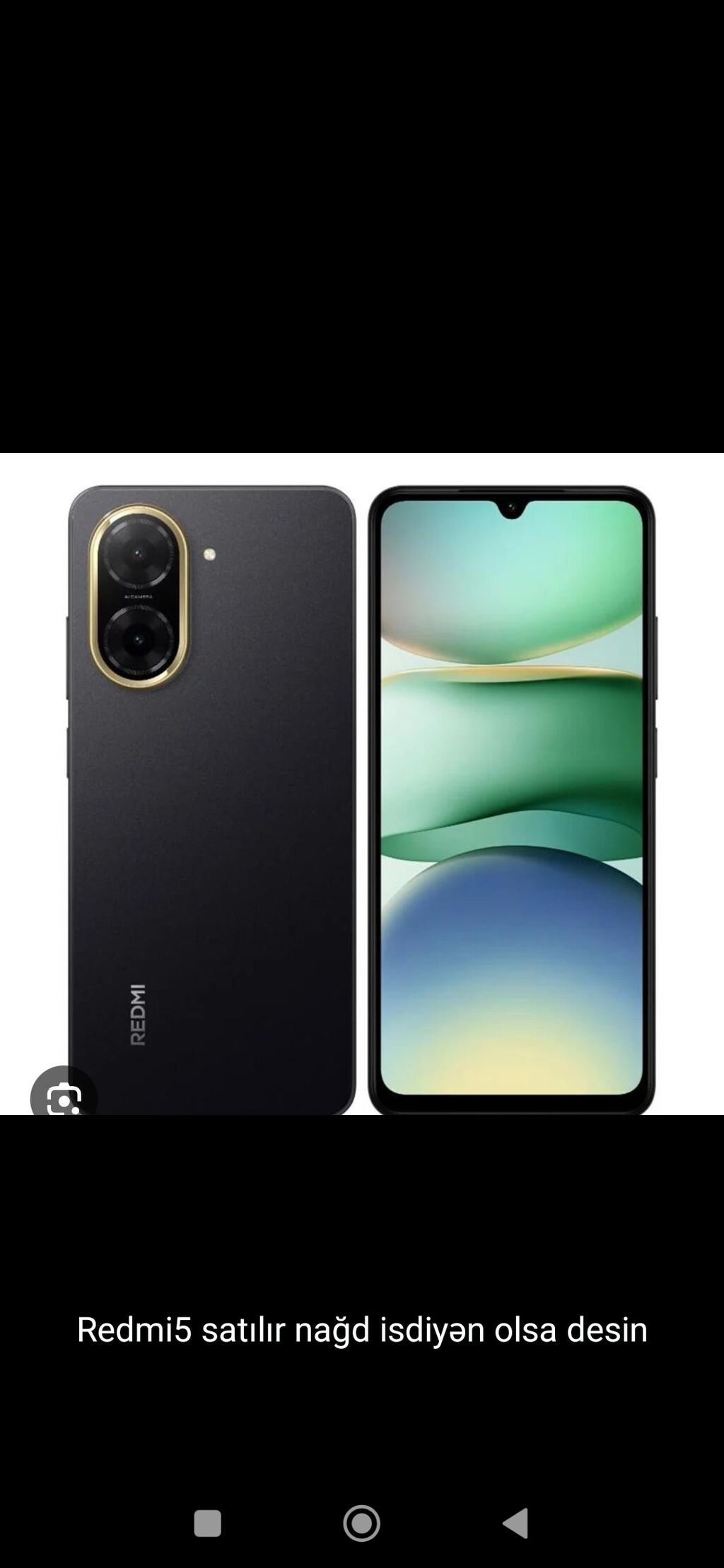 Redmi 5 smartfonu. Klassik qara rəngdə, arxa hissədə ikili kamera — Xiaomi, Sabirabad