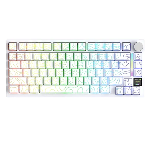 Attack Shark X820 Ultra White-Contour Gaming Keyboard — Klaviaturalar və siçanlar, Bakı