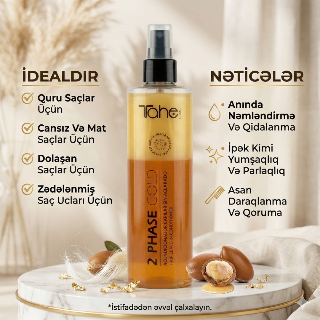 Saçlar üçün kondisioner-sprey Tahe Botanic Gold, 300 ml — Mallar, Bakı (3)