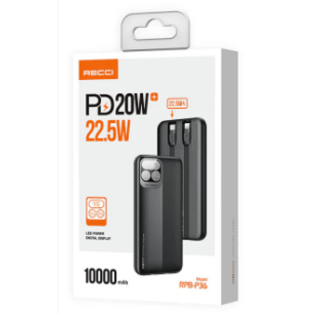 Xarici batareya Recci RPB-P36 10000mAh — Telefonlar və qadjetlər, Bakı (3)