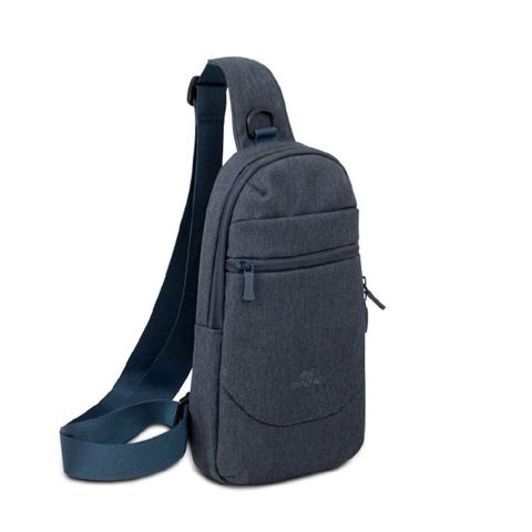Kişilər üçün kross-bodi çanta Rivacase 7711 Dark/Grey, polyester, tünd boz — Almal — Laptop Accessories