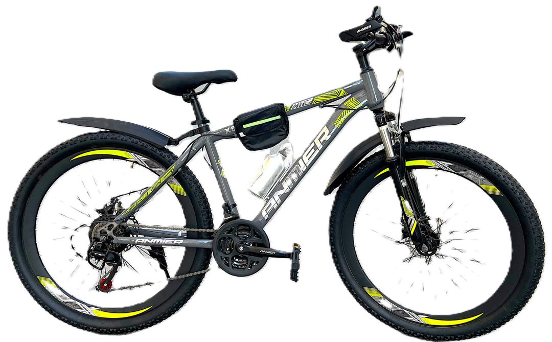 Velosiped Anmier 24", boz/yaşıl, 8-12 yaş — Velosipedlər, Bakı