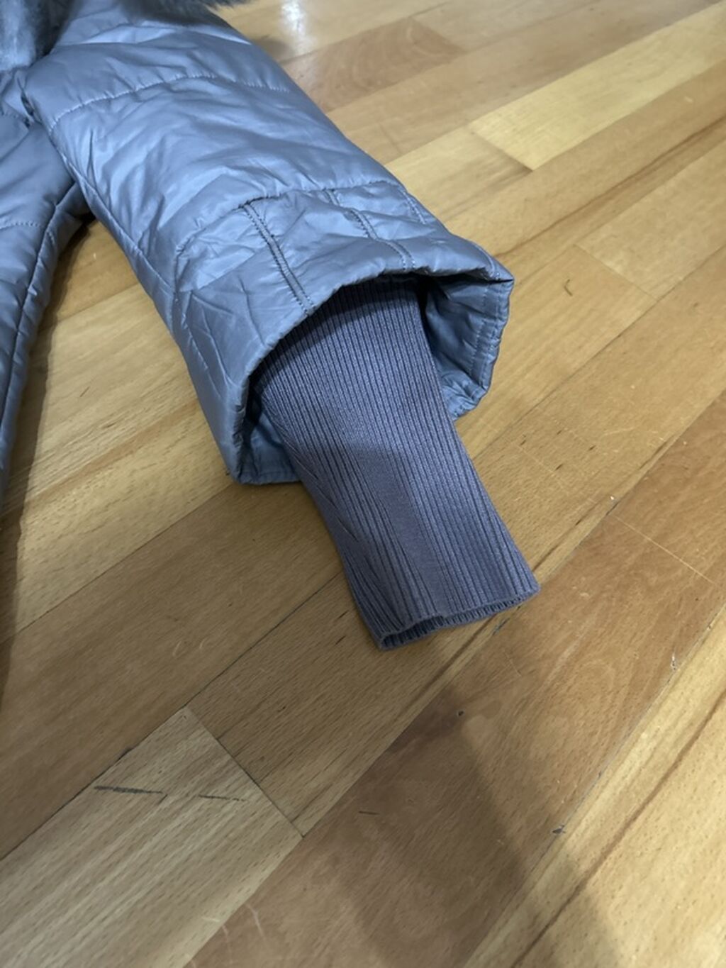 Qadınlar üçün uzun qış paltosu – boz rəng kurtka L razmer - Model — Palto, Bakı (5)