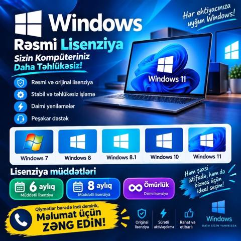 Windows rəsmi lisenziyaları – şəxsi və biznes istifadə üçün Təqdim — Bakı