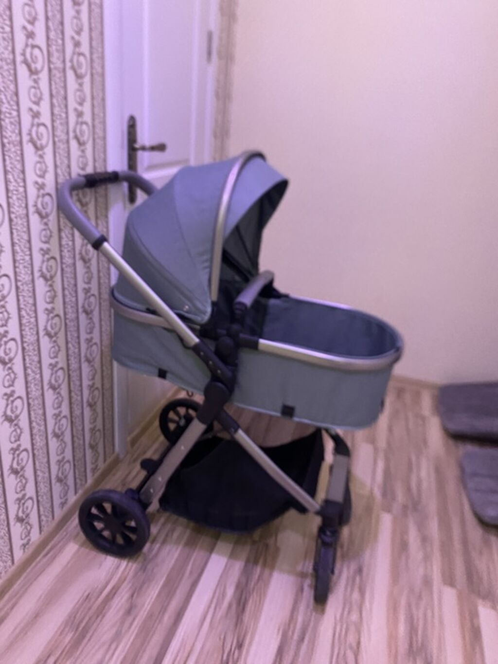 Uşaq arabası – portbebe tipli, şaquli-dönər tutacaqlı model — Arabalalar, Quba (2)