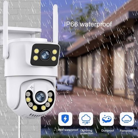 WiFi PTZ360° çöl 2 kamera 8MP/4K+64GB — Bakı