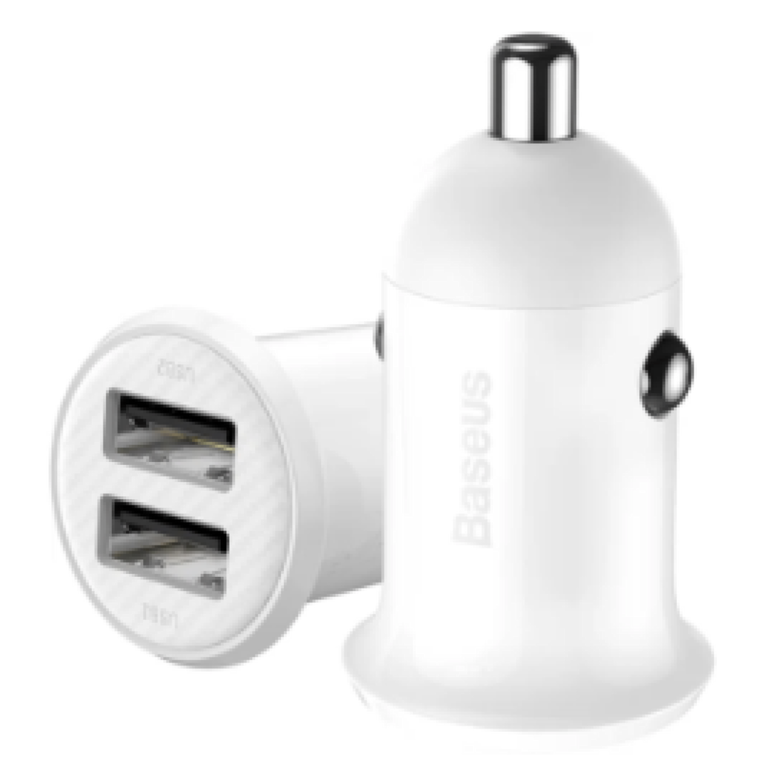 Avtomobil üçün enerji yığma cihazı Baseus Grain Car Charger 5V 3.1A White (CCALL-ML02) — Telefonlar və qadjetlər, Bakı