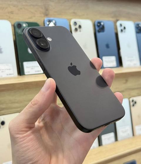 IPhone 16, 128 GB, Qara, Zəmanət, Simsiz şarj, Face ID — Tmobil