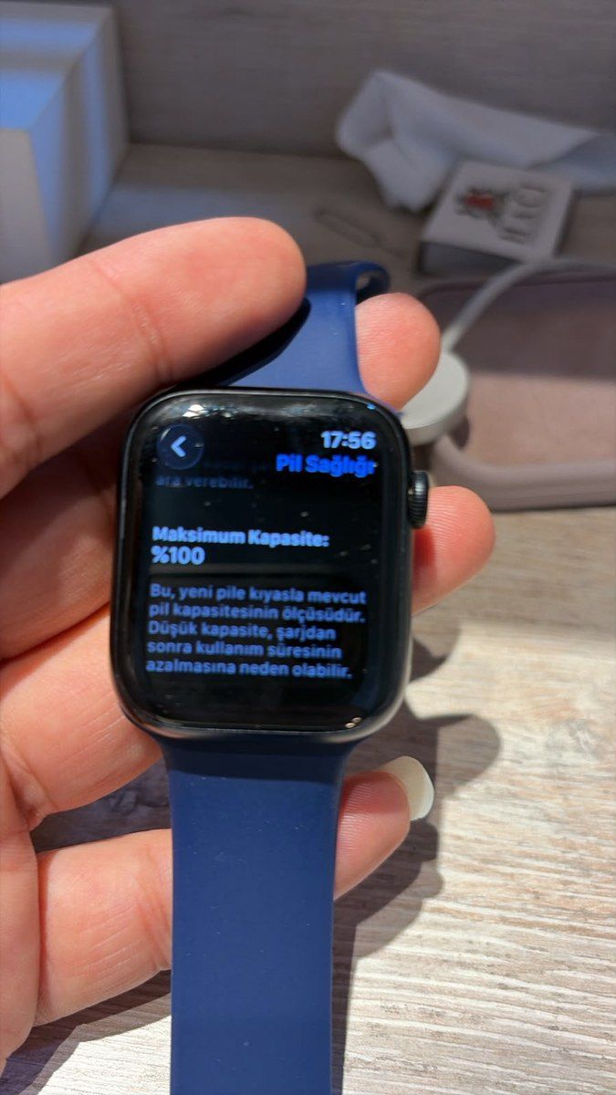 Apple Watch Series 7 Aluminum Blue 45mm — Ağıllı saatlar və biləkliklər, Bakı (3)