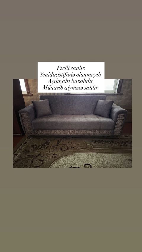 Yeni, Divan-kravat, Divan, Bazalı, Açılan — 360 ₼ · Hacıqabul · Yumşaq mobilya dəstləri Yeni, Divan-kravat, Divan, Bazalı, Açılan — Hacıqabul