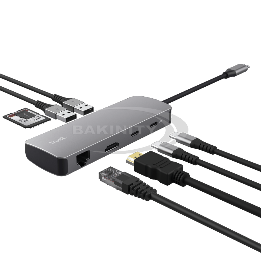 Trust dalyx 8-IN-1 multıport adapter (25672) — Kompüterlər və noutbuklar, Bakı (3)