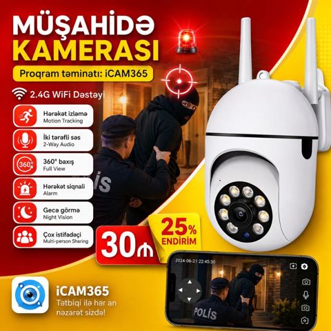 Müşahidə kamerası. Kamera təzə və yoxlanılmış vəziyyətdədir. Proqram — Lənkəran