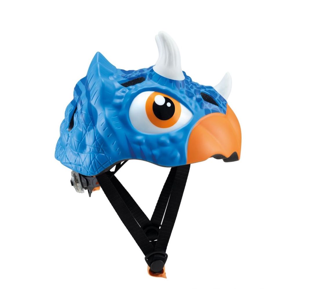 Uşaqlar üçün dəbilqə Globber «Dinozavr», plastik, göy, S/M — Mallar, Bakı