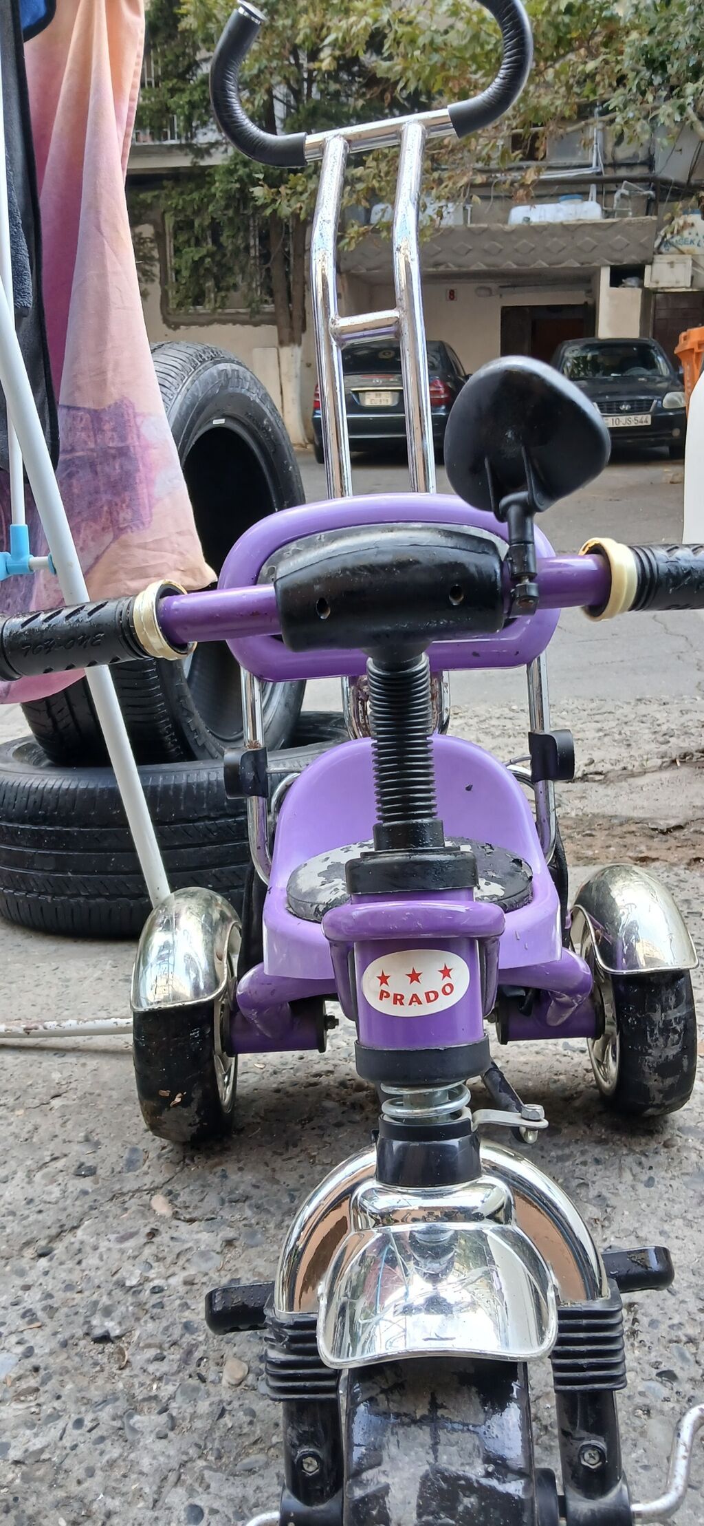 Uşaq üçtəkərli velosipedi – Prado brendi - Rəng: bənövşəyi, xrom — Uşaq velosipedləri, Bakı