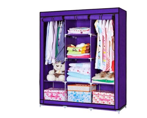 Portativ şkaf 88130A Purple, döşəməüstü, 130x45x175 sm, metal/parça, bənövşəyi — 34 ₼ · Bakı · Şkaflar Portativ şkaf 88130A Purple, döşəməüstü, 130x45x175 sm, metal/parça, bənövşəyi — Bakı