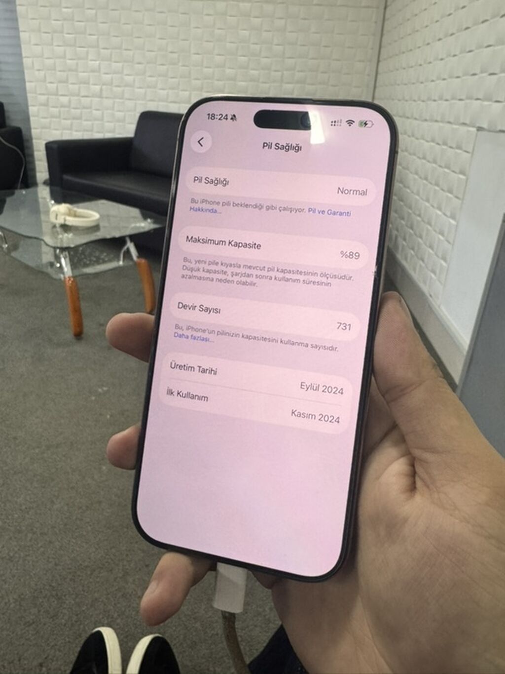 Natural Titanium, Face ID — Apple iPhone, Bakı (4)
