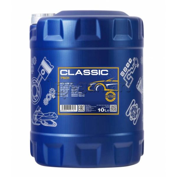 Sintetik mühərrik yağı Mannol 7501 Classic SAE 10W-40 10L Plastic — Yağlar və texniki mayelər, Bakı