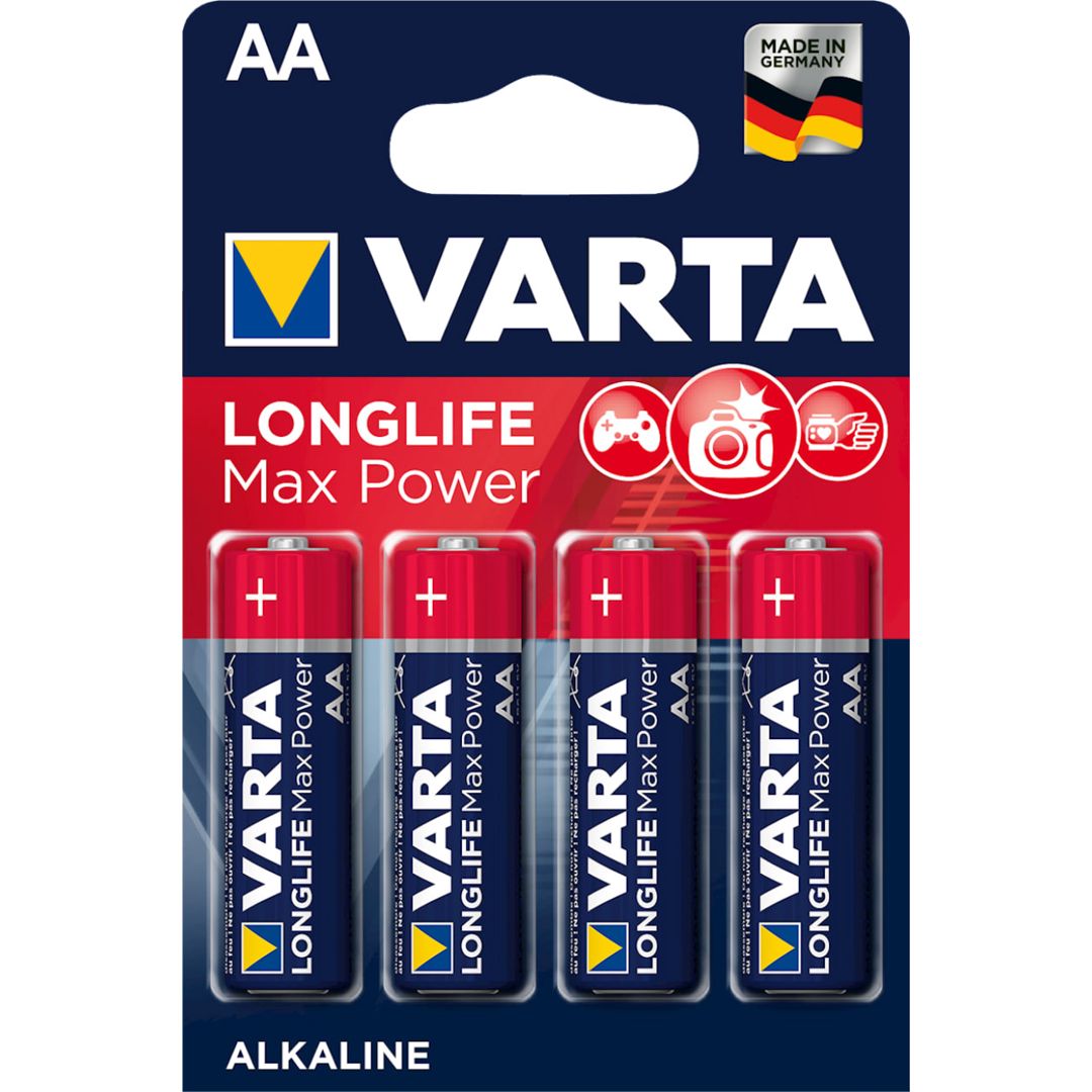 Batareya Varta Longlife Max Power AA BLI, 4 шт — Batareyalar və şarj cihazları, Bakı