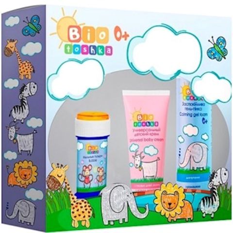 Uşaqlar üçün qulluq dəsti Bioton Cosmetics Biotoshka (üz yuma üçün köpük + krem + sabun köpükləri) — Bakı