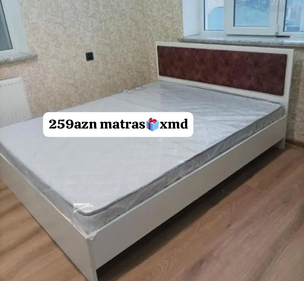 Mebel dəsti – taxt və matras - Taxt: sadə və müasir dizayn, yumşaq — Yataq otağı mobilya dəstləri, Sumqayıt