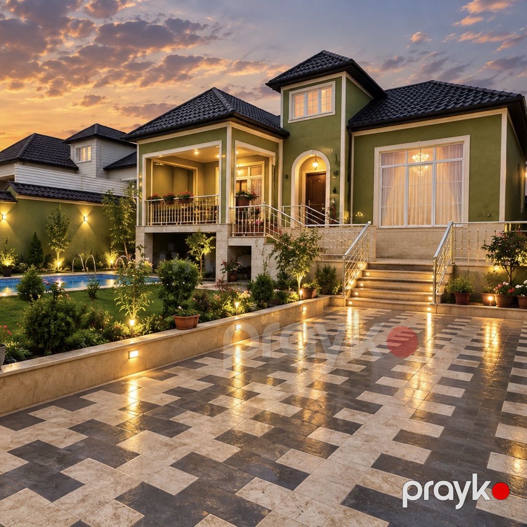 Lüks villa kompleksi, hovuz və peyzaj — Ev, villa, İsmayıllı (2)