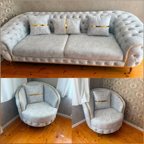 Divan kreslo dəsti satılır 750₼. Demək olar ki yenidir. Ünvan — 750 ₼ · Bakı · Yumşaq mobilya dəstləri Divan kreslo dəsti satılır 750₼. Demək olar ki yenidir. Ünvan — Bakı
