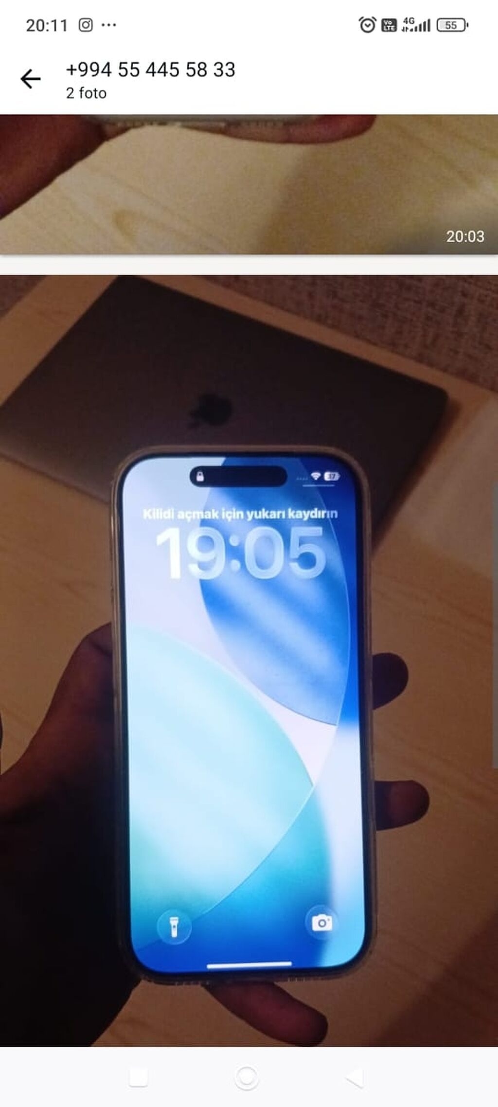 IPhone 17 Pro, 256 GB, Matte Silver, Zəmanət, Barmaq izi, Simsiz şarj — Apple iPhone, Bakı (2)