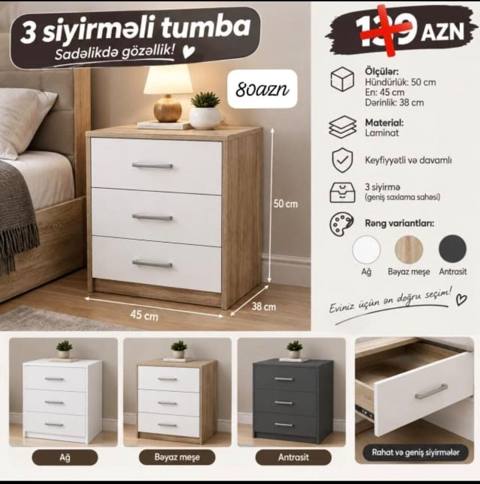 3 siyirməli tomba – sadə və funksional dizayn Məhsul təsviri: - 3 — Mehdiabad
