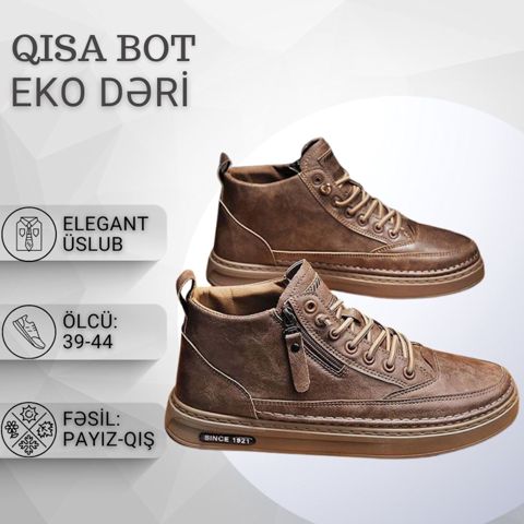 Qısa botlar kişilər üçün EB 972, eko dəri, qəhvəyi, ölçü 40 — 29.9 ₼ · Bakı · Mallar Qısa botlar kişilər üçün EB 972, eko dəri, qəhvəyi, ölçü 40 — Bakı