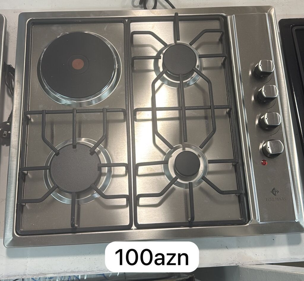 Qaz-elektrik kombinə edilmiş bişirmə panelləri - 60 sm ölçülü, səthdə — Plitələr, Sumqayıt (3)