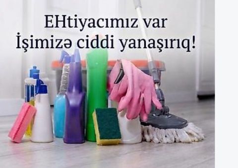 Salam.Ev,ofis, obyekt təmizlik işine gedirem qiymet razılaşma yolu ilə — Bakı