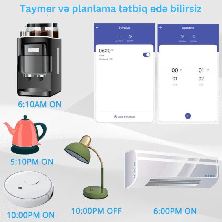 Ağıllı elektrik yuvası — Ağıllı ev və təhlükəsizlik, Bakı (4)