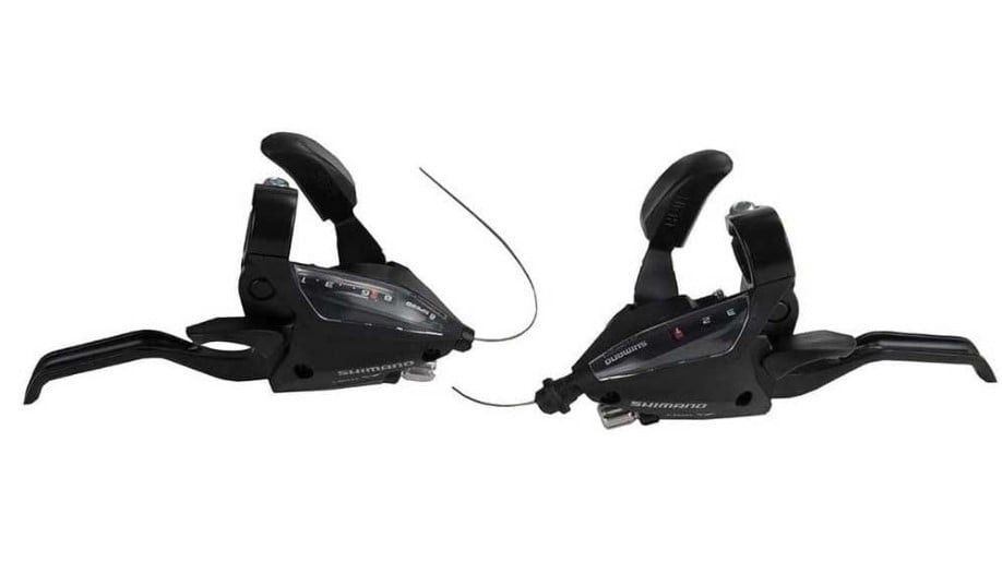 Velosiped üçün əl şifteri Shimano Bikesport 17, 8 sürət, V-əyləc və mexaniki disk əyləcləri üçün, qara — Mallar, Bakı (2)
