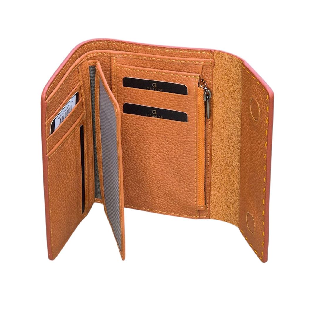 Dəri pul kisəsi qadın üçün Grande_2784_Orange — Mallar, Bakı (2)