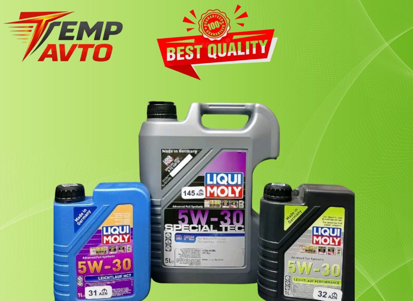 Mühərrik və transmissiya yağları Liqui Moly — Bakı