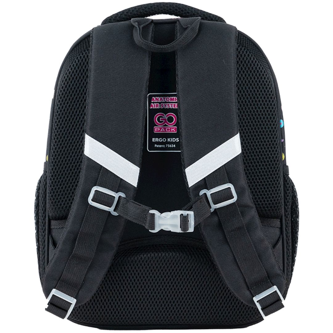 Məktəbli bel çantası GoPack GO24-597M-2 Pink Power, poliester, qara — Mallar, Bakı (3)
