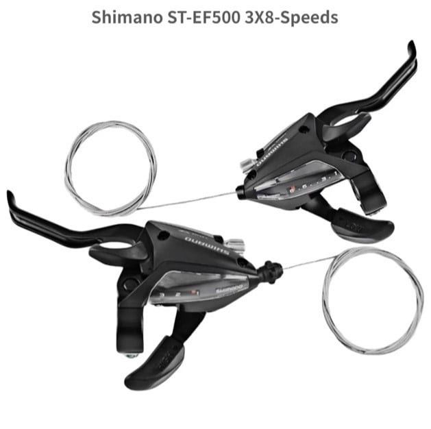 Velosiped üçün əl şifteri Shimano Bikesport 17, 8 sürət, V-əyləc və mexaniki disk əyləcləri üçün, qara — Mallar, Bakı (3)