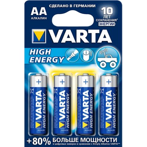 Batareya Varta High Energy 4906 AA 1.5 V, 4 əd — 6 ₼ · Bakı · Batareyalar və şarj cihazları Batareya Varta High Energy 4906 AA 1.5 V, 4 əd — Bakı