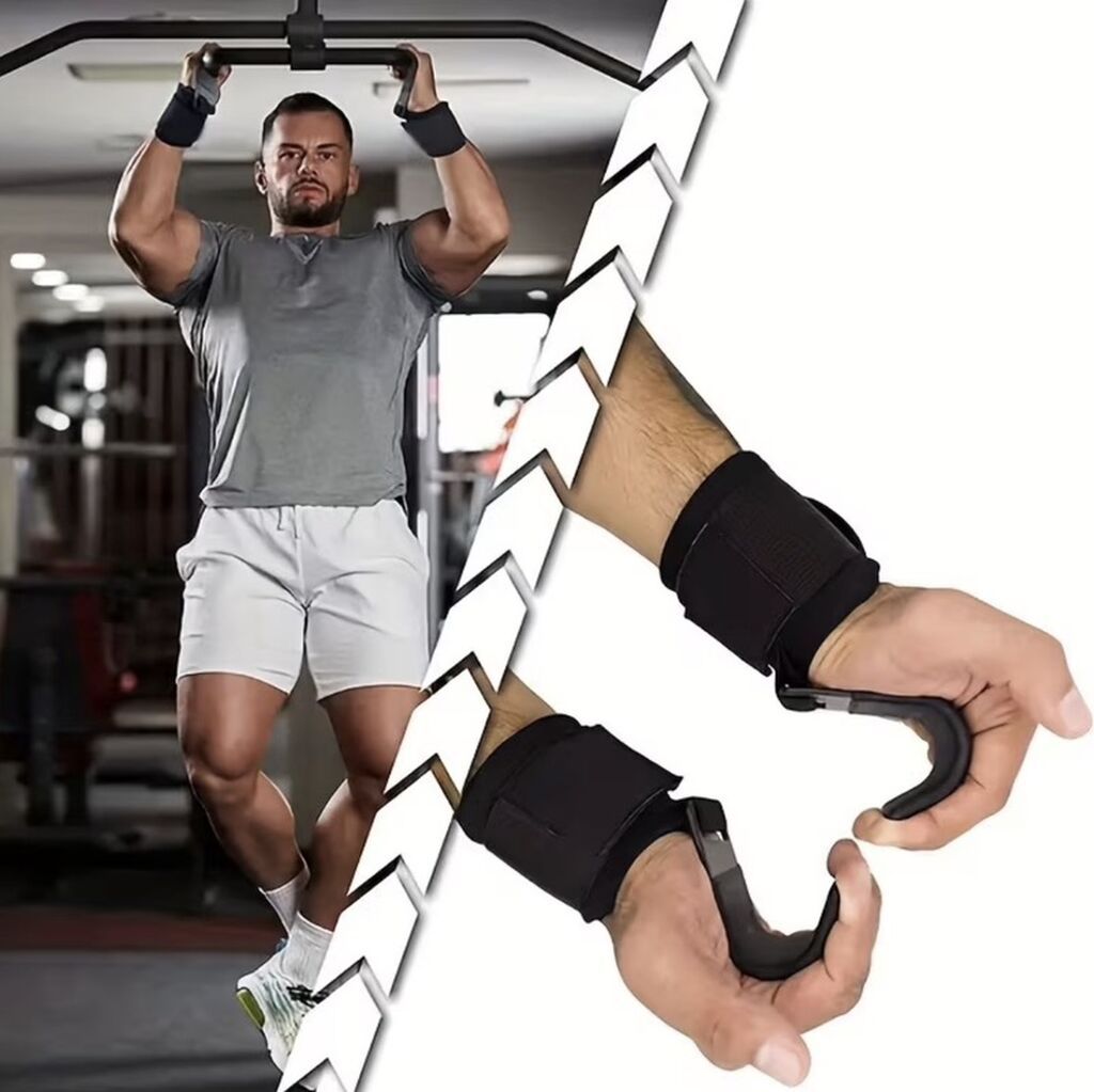 Məhsul: Fitnes üçün bilək qarmaqları (wrist lifting hooks) Təsvir — Fitness və yoqa, Digah (2)