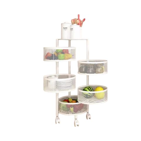 Etajerka Home Cube 95х34х30 sm, metal, 5 rəf, ağ — Bakı